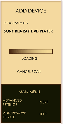 A simple progress bar will be shown while the Zen programs itself to your device.