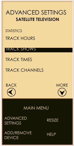 More advanced features of the satellite television, including the ability to track shows.