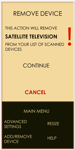 The user will be prompted to confirm the selection for removal.